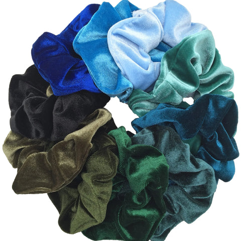 10/6/1pc Accesorios para el cabello chouchou cheveux femme hair scrunchies headband women ties velvet solid color Black set pack