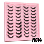 GROINNEYA 5/20 Pairs Russian Strip Lashes DD Curl False Eyelashes Natural Lashes Strips Curl Pack 4 Styles Eyelashes Extensions