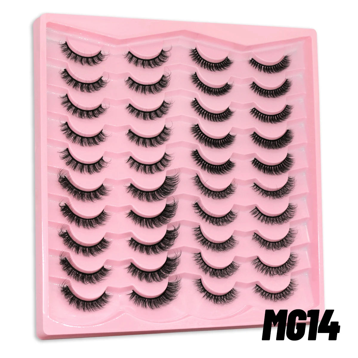 GROINNEYA 5/20 Pairs Russian Strip Lashes DD Curl False Eyelashes Natural Lashes Strips Curl Pack 4 Styles Eyelashes Extensions
