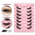 GROINNEYA Half Lashes Half Lashes Soft Natural Clear Band Lashes Natural Look Faux Mink Wispy Mink Eyelashes Extension Makeup