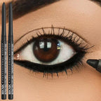 Waterproof Black Eyeliner Pencils Smudge-Proof Long-Lasting Beginner-Friendly Eye Makeup High Pigment Black White Eye Liner Pen
