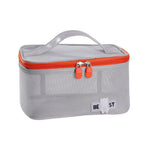 Square Shape Large Capacity Handbag Fashion PU PU Leather Makeup Bag Portable Handheld Toiletries Bag