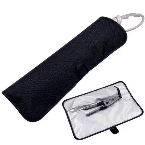 Heat Resistant Flat Iron Case Hair Straightener Mat Pouch Curling Holder Travel Organizer
