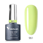 3 in 1 VENALISA  One Step Nail Gel Polish Full Coverage Gorgeous Color Soak off UV LED Nail Gel Varnish Nail Art Salon Lacquer