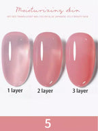 10ml 1-8pcs Milky White Quick Extension Gel Nail Polish Nude Construct Hard Semi Permanent Acrylic Extension Nail Art Varnish