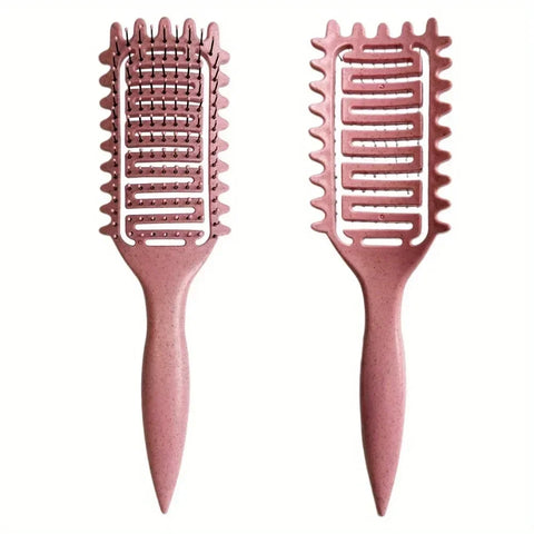 Curl Define Styling Brush Hollow Out Detangling Hair Brush Tangled Wet Curly Hair Comb Shaping Curls Barber Hairdressing Tools
