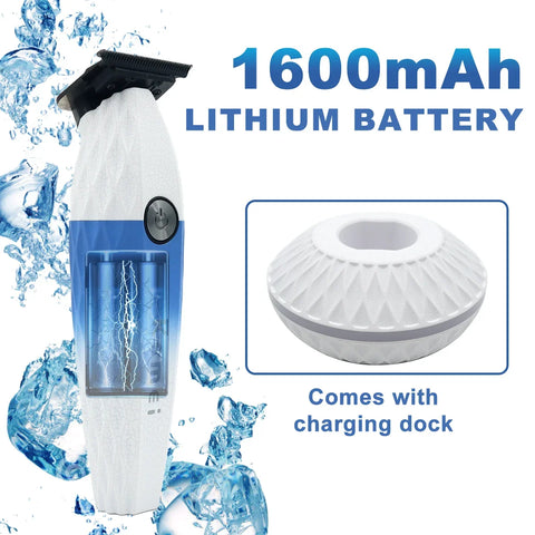 Professional Hair Clipper Men Kit DLC Blade 10000RPM  Blue Hypoallergenic Knife Net with Base Charger Hair Cutting Machine