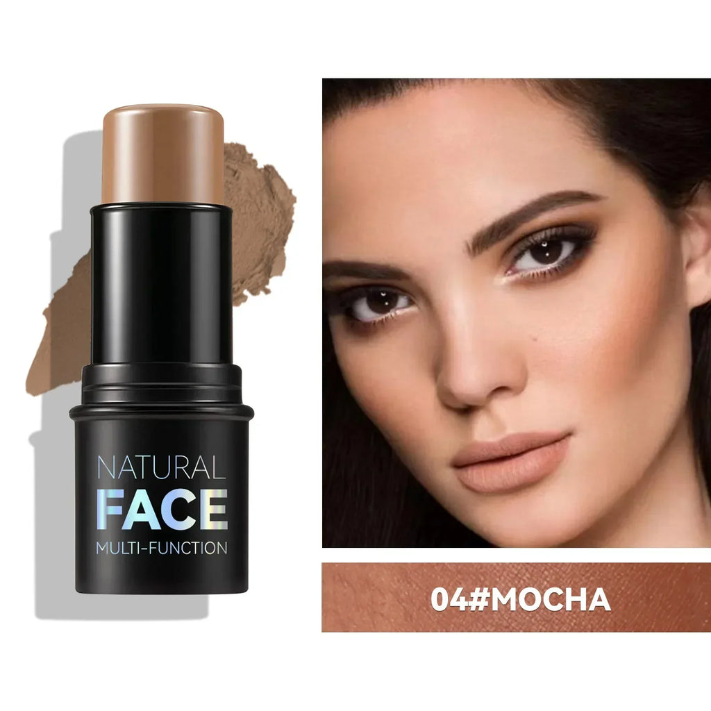 Makeup Face Cream Contour Sticks,Shades with Highlighter & Bronzer & Blush, Non-greasy and Water-resistant Face Contouring Pen