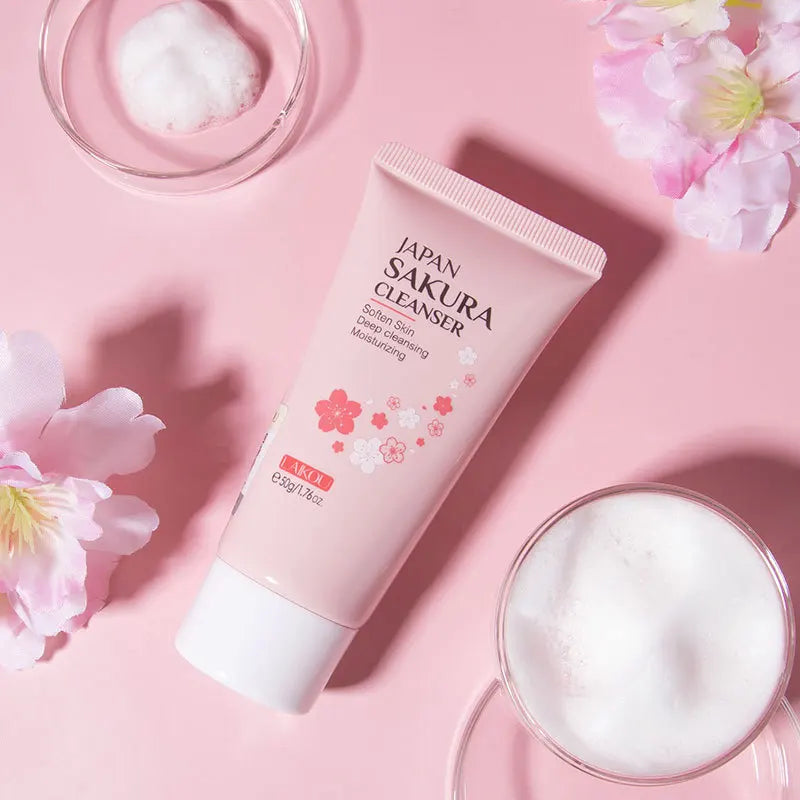 LAIKOU Facial Foaming Cleanser Deeply Cleansing Oil Control Moisturizing Blackhead Removal Skin Care Face Wash Foam Cleanser