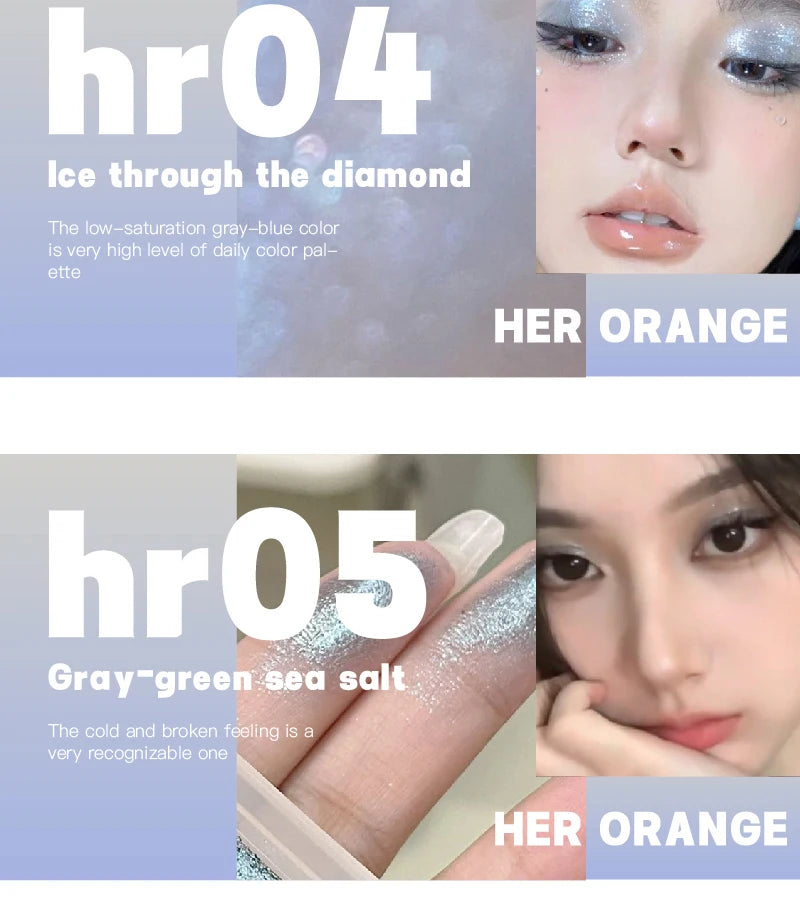 HERORANGE youth monochrome makeup eye shadow ins pearlescent fine flash natural delicate mashed potato eye shadow plate