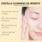 Centella Cleansing Oil for Cleaning Pores Disposable Makeup Remover Cottons Refreshing Sensitive Skin Care Makeup Remover Oil
