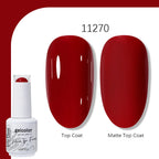 Arte Clavo Solid Color Gel Nail Polish 15ml Soak Off UV LED Gel Semi-Permanent Glitter Polish For Manicure Nail Art Salon Gel