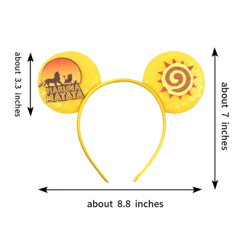 Boys Disney Mouse Ears Headbands Mickey Mouse Hairband With No Bow Party Festival Cosplay Christmas Birthdays Hair Accessories