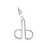 New Elbow Eyebrow Pliers Clip Scissors Tweezers Straight Pointed Stainless Steel Eyebrow Plucking Makeup Beauty Tools