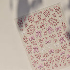 Autumn Winter Leopard Print Bow Nail Art Stickers 3D Thin Tough Nail Sticker Cute Bow Self Adhesive Nails Decorations Decals DIY
