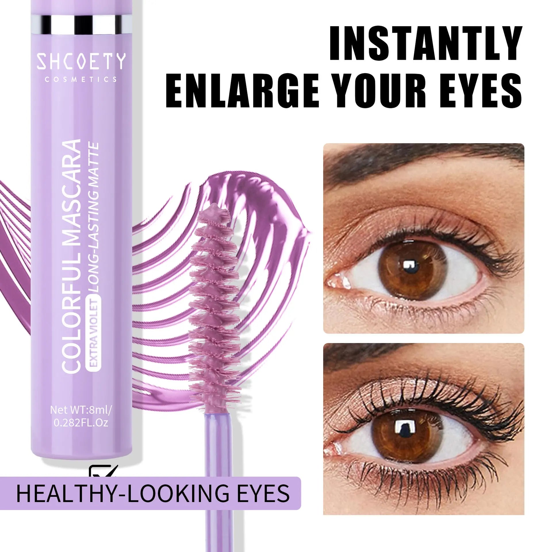 Blue 5D Curling Thick Mascara Long-wearing Waterproof Colorful Fast Dry Eyelash Extension Eye Lashes Christmas Stage Makeup