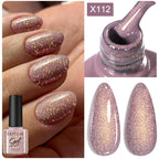 LILYCUTE 5ML Metallic Painting Liner Gel Nail Polish Super Bright Gold Silver Mirror Drawing Gel Semi Permanent Line French Nail