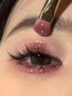 12 Color Eye Shadow Palette Matte Pearl Wine Red Eyeshadow Rose Brown Eyeshadow Glitter Shimmer Long-lasting Beginner Eye Makeup