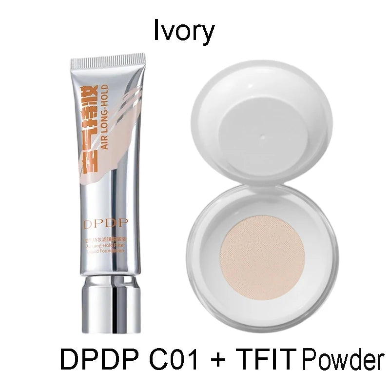 DPDP Foundation and TFIT Powder Set Yed Primer Natural Concealer Perfect for All Skin Base Makeup Korea Cosmetics Kit
