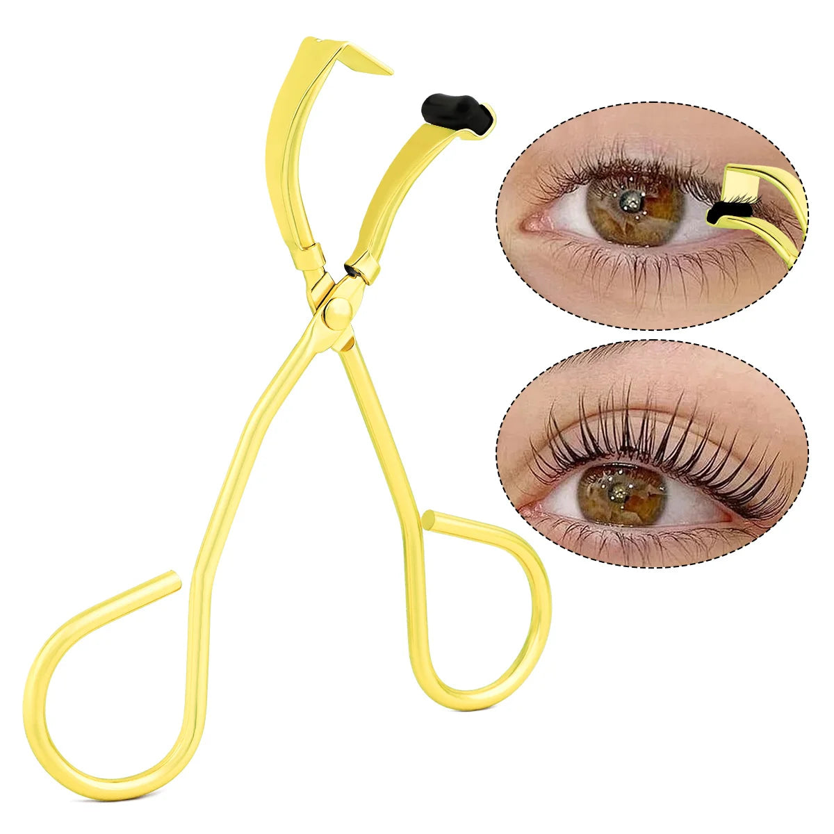 1PC portable eyelash curler, stainless steel wide-angle eyelash curler, used for eyelash curling and extension