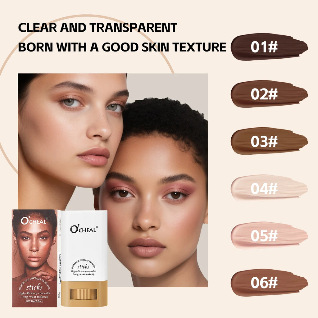 O'cheal Face Foundation Sticks Moisturizing Concealer Contouring Cream Matte Bronzer Face Brighten Makeup Beauty Cosmestic
