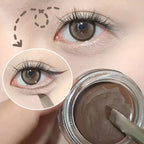3-Color Eyeliner Eyebrow Gel Cream With Brush Waterproof Lasting Non Smudging Matte Red Brown Easy Wear 3 In 1 Korean Makeup