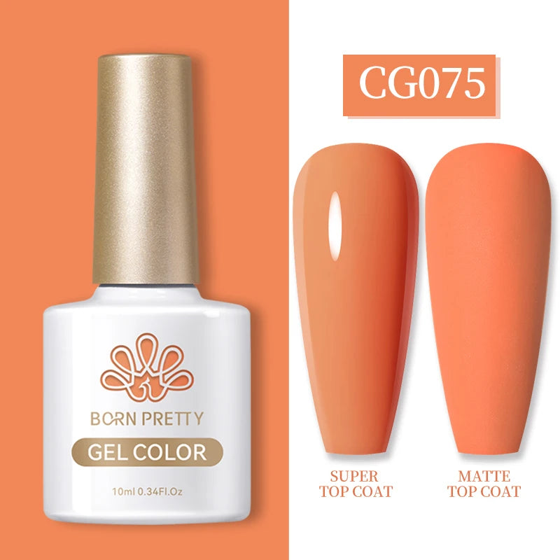 BORN PRETTY 10ml Gel Nail Polish Gel 130 Colors Semi Permanent Solid Nail Gel Varnish Soak Off UV Gel for Base Top Coat