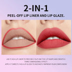 Peel-Off Tattoo Lip Gloss - Waterproof Peel-Off Lip Mask,Lasting Lip Stain Moisture & Nourishment Lip Makeup for All Skin Types