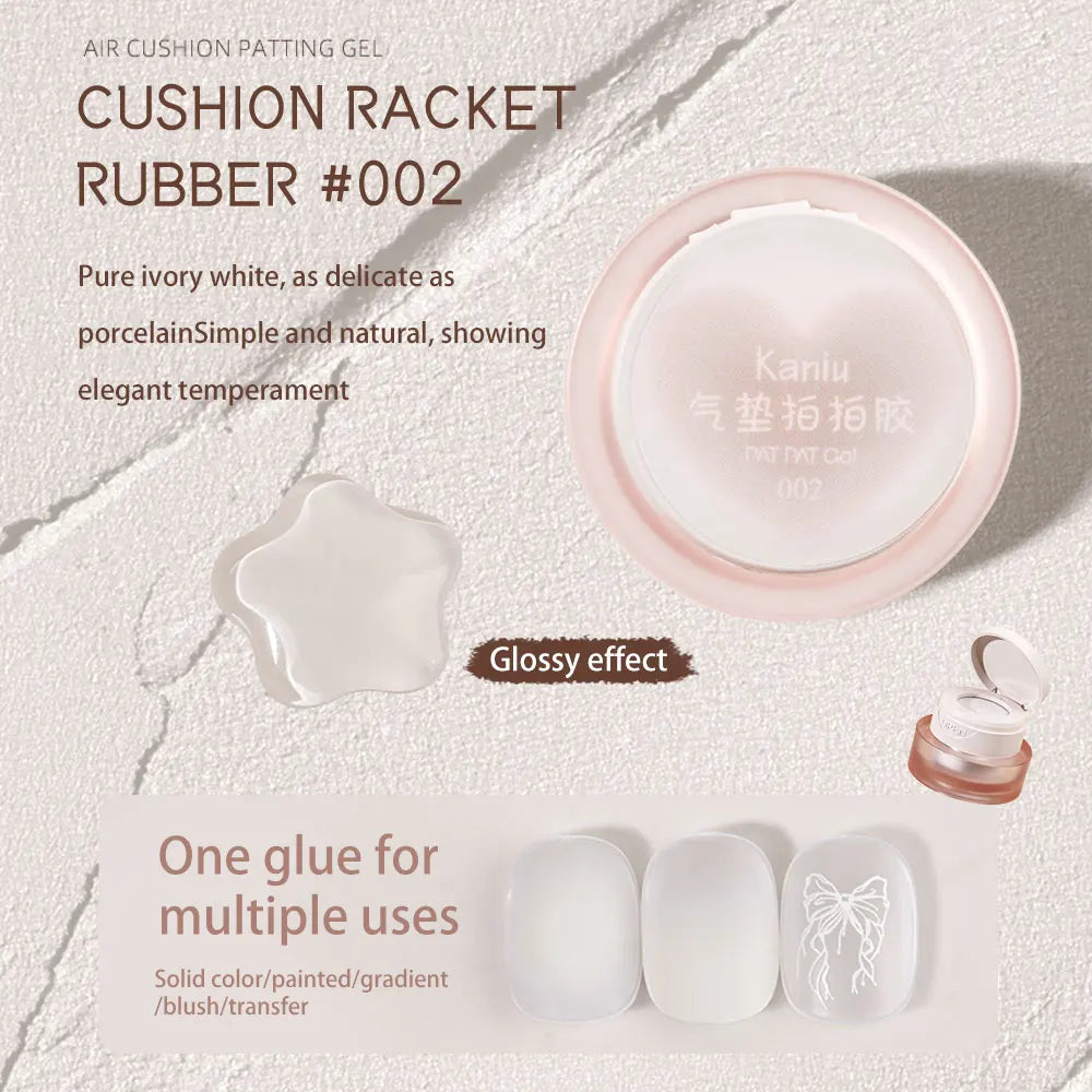 Kaniu 1pc Nail Polish Glue Pink Color Nail Art Air Cushion Patting Glue High Saturation Gypsum Painting Glue For DIY Home Salon