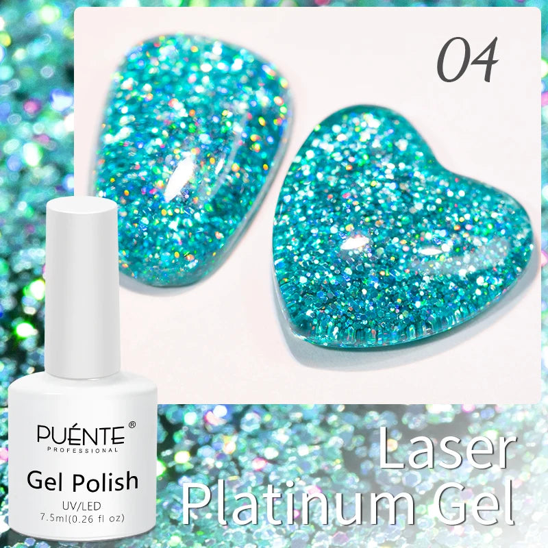 PUETNE 7.5ML Amber Moonlight Cat Magnetic Gel Nail Polish Winter Nails Jelly Glass Cat Eye Soak Off UV Semi-Permanent Varnish