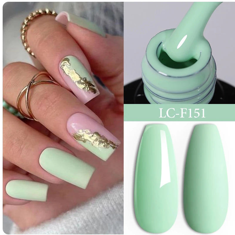 LILYCUTE 7ML Pink Glitter Nail Gel Polish Nude Natural Long Lasting Manicure Soak Off UV LED Nail Art Base Top Coat Gel Varnish