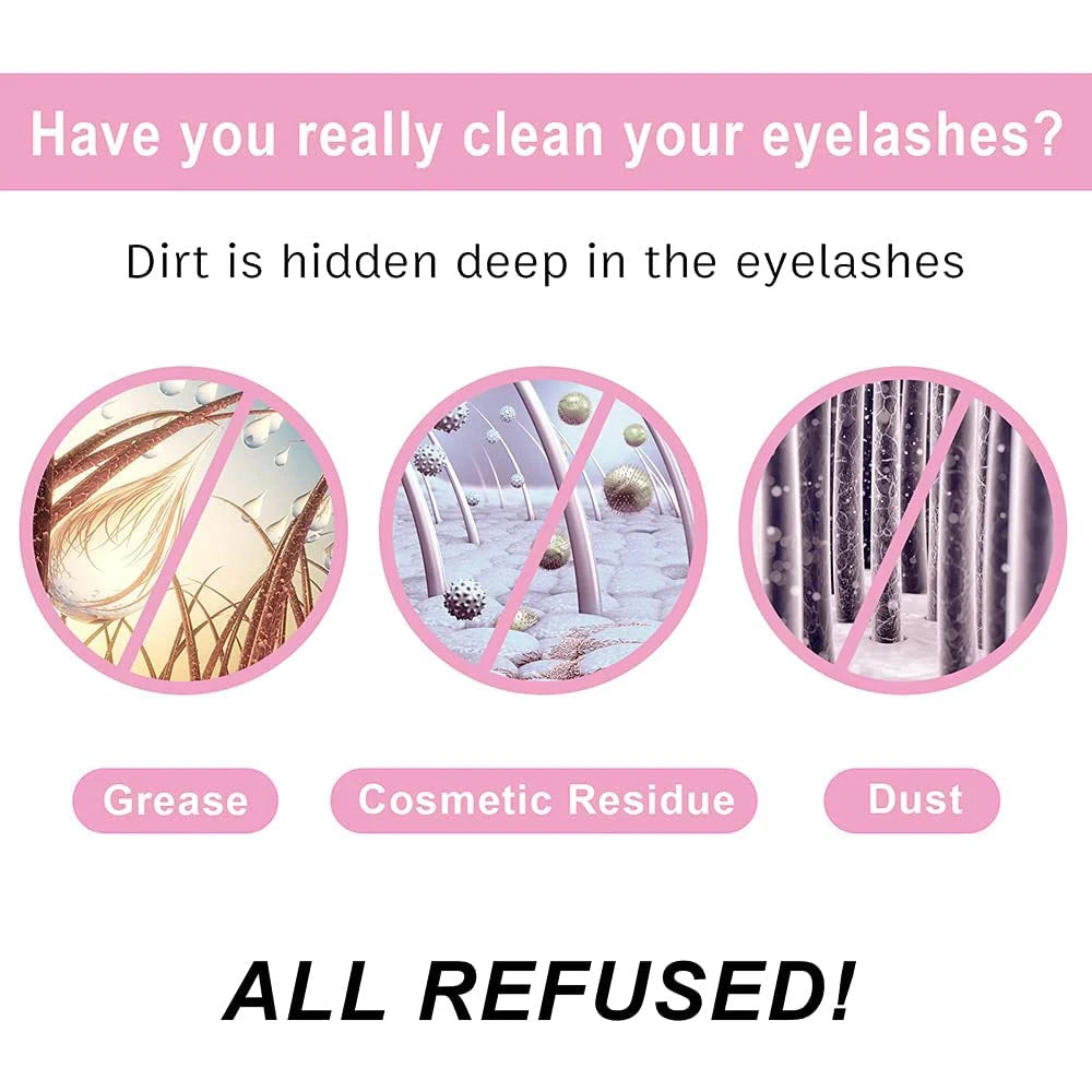 Eyelash Cleanser Gentle and non-irritating formula Deep Clean Cleanser For Makeup Tools Mascara Remover Salon Home Use Rich foam