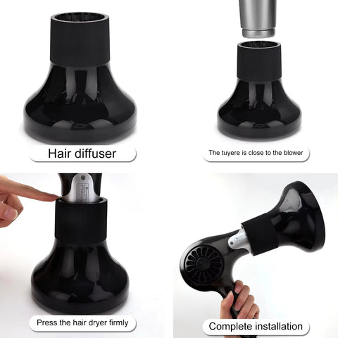 Marseilis Universal Hair Dryer Diffuser Women Long Curly Hair Attachment 4cm To 6cm For Wavy Hair Straight Hair Styling Tool