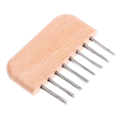 1PCS Wooden Comb Cleaner Delicate Cleaning Removable Hair Brush Comb Cleaner Tool Handle Embeded Tool
