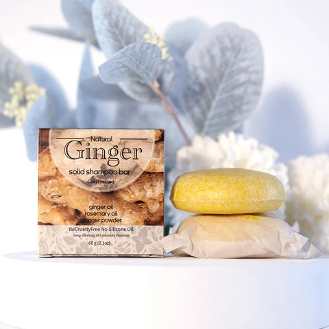 XF+60g Fresh Ginger Shampoo Soap Ginger Oil Hair Care Hair Loss Prevention Dandruff Removal Repair of Damaged Hair Roots