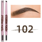 2 in 1 Professional Eyebrow Pencil Eye Makeup for Women 5 Colors Waterproof Long Lasting Eyebrow Brush Eye Brow Pen Cosmetic Gif
