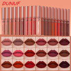 DUNUF Lip Gloss And Lip Oil Set 2-Piece Long-Lasting Waterproof Matte Moisturizing Non-Fading Lipstick Collection