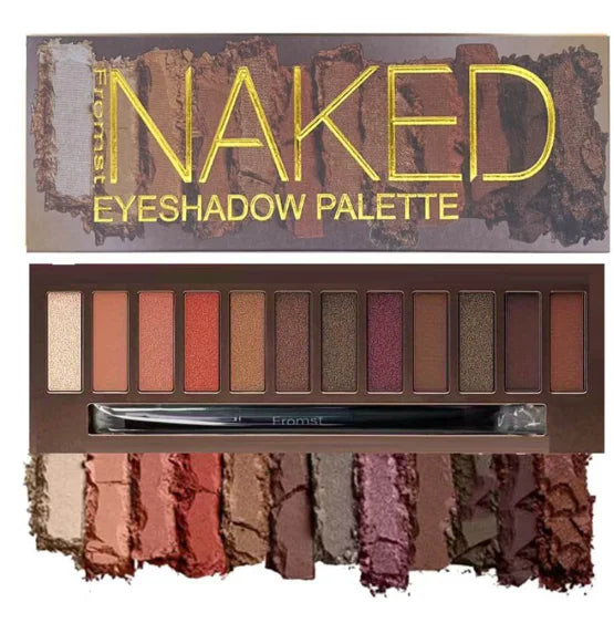 12-color eyeshadow palette, mirror packaging, pearlescent shimmer, stage makeup effect, long-lasting, easy to apply, waterproof