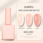 1pc 15ml Milky Jelly Nude Gel Nail Polish Transparent Colors Sheer White Pink Gel Nail Kit For Salon 68 Color