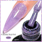 7ml Champagne Gold Sliver Reflective Nail Gel Polish Sparkling Shining Glitter Pink Red Nail Supplies Semi Permanent Gel Varnish