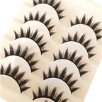Natural Long Cosplay Makeup Cross Strip False Eyelashes Black Eye Lashes and Cat Eye Lashes 5pairs Mink Eyelashes Faux Cilios
