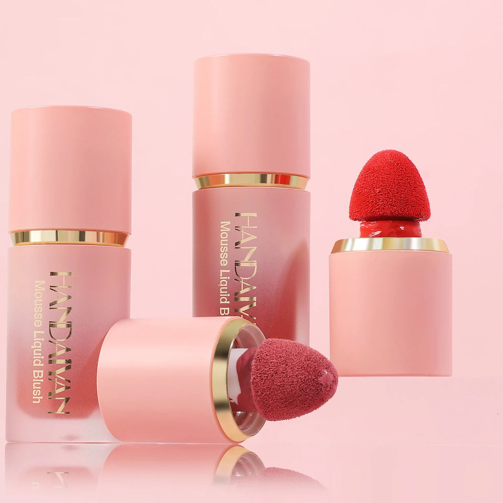 HANDAIYAN Liquid Blush Facial Matte Makeup Lasting Easy to Color Make Up Blusher With Sponge Brush Tip Velvet Rouge Cosmetics