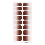 1 Sheet Semi Cured Wrap Gradient Nail Sticker Multi Color Solid Gel Full Cover Slider No Need UV Lamp Cured Fast Gel Nail Decal