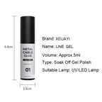 5/7/8ml Super-Bright Metallic Painting Liner Gel Polish Silver/Gold/Rose Mirror Gel Nail Polish Semi Permanent UV Nail Art Verni