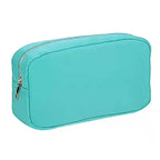 Letter Patch Custom Travel Cosmetic Bag Personalized Nylon Pouch Toiletry Bag Chenille Patch Makeup Toiletries Girl Cosmetic Bag