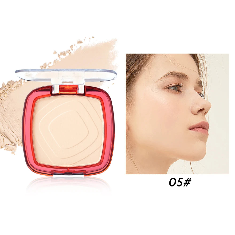 Waterproof Matte Pressed Powder Full Coverage Oil Control 24H Weightless Foundation Long Lasting Non Caking Finishing