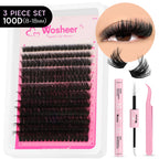 WOSHEER Lash Clusters Kit Lash Spikes Eyelash Clusters Volume Individual Lashes DIY Spiky Lash Extension Manga Clusters Eyelash