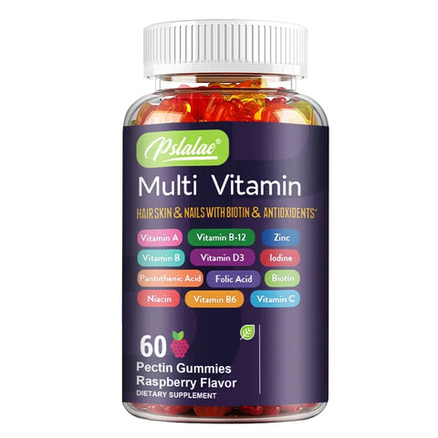 Multivitamin Gummies -  with Biotin and Antioxidants for Hair, Skin & Nails, Immune Support - 60 Gummies