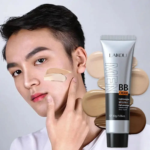 30g BB Cream for Men Full Coverage Facial Concealer Long Lasting Makeup Foundation Waterproof Men BB Liquid Foundation