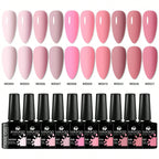 10pc Nail Gel Polish Set HEMA FREE All-Season Nails DIY Nail Art UV/LED Painting Vernis Manicure Kit Long Lasting Hybrid Gel